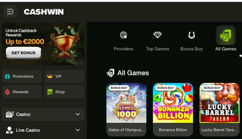 Cashwin med slots og bonus